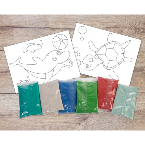 Peel 'N Stick Sand Art Kit - Aquatic Friends 2